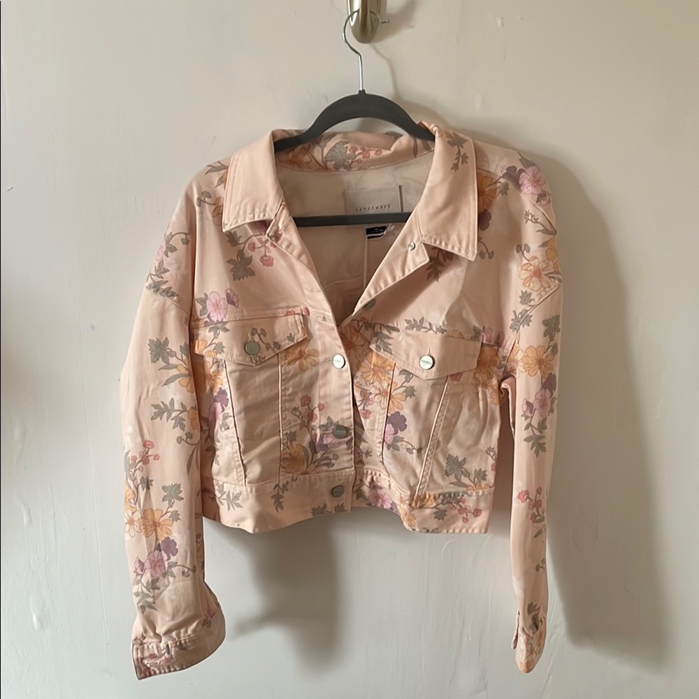 Sanctuary Cream Jean Jacket with Cropped Design